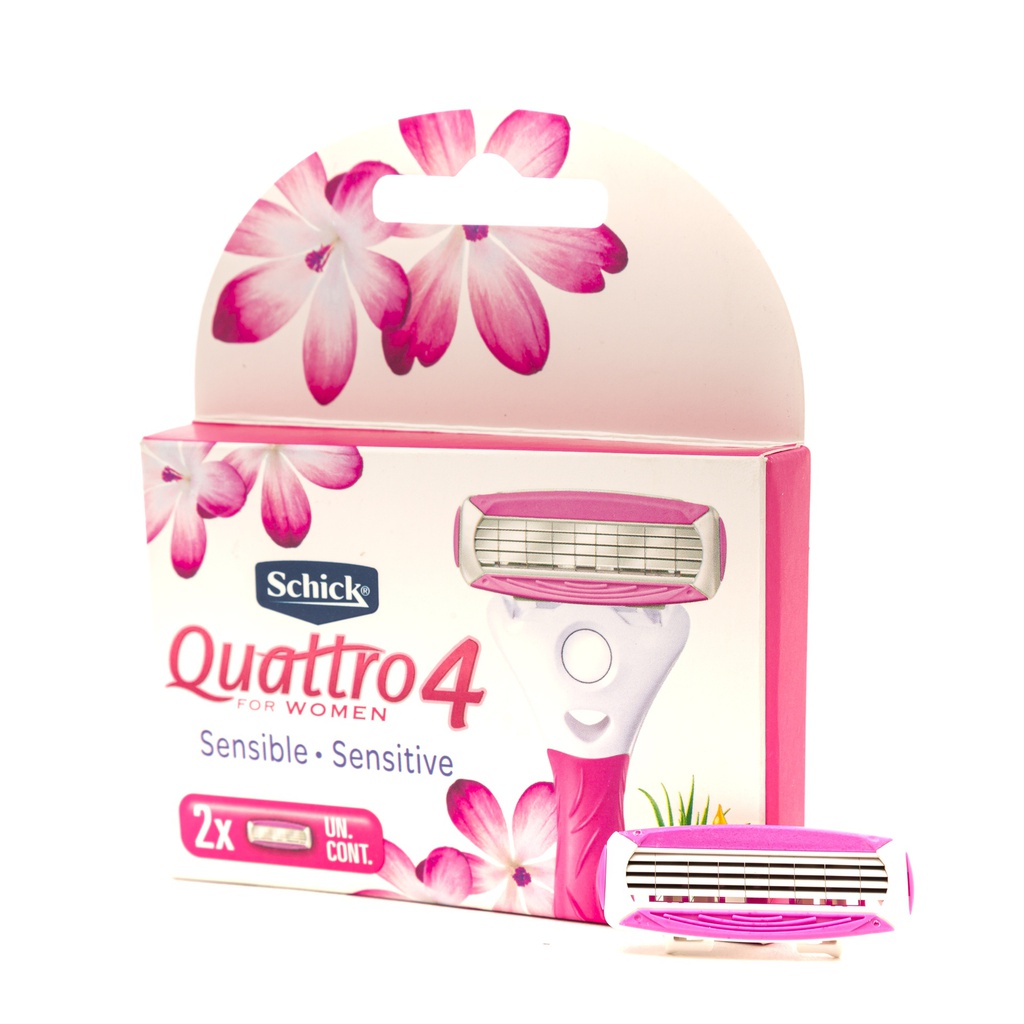 Schick Quattro For Women Repuesto x2