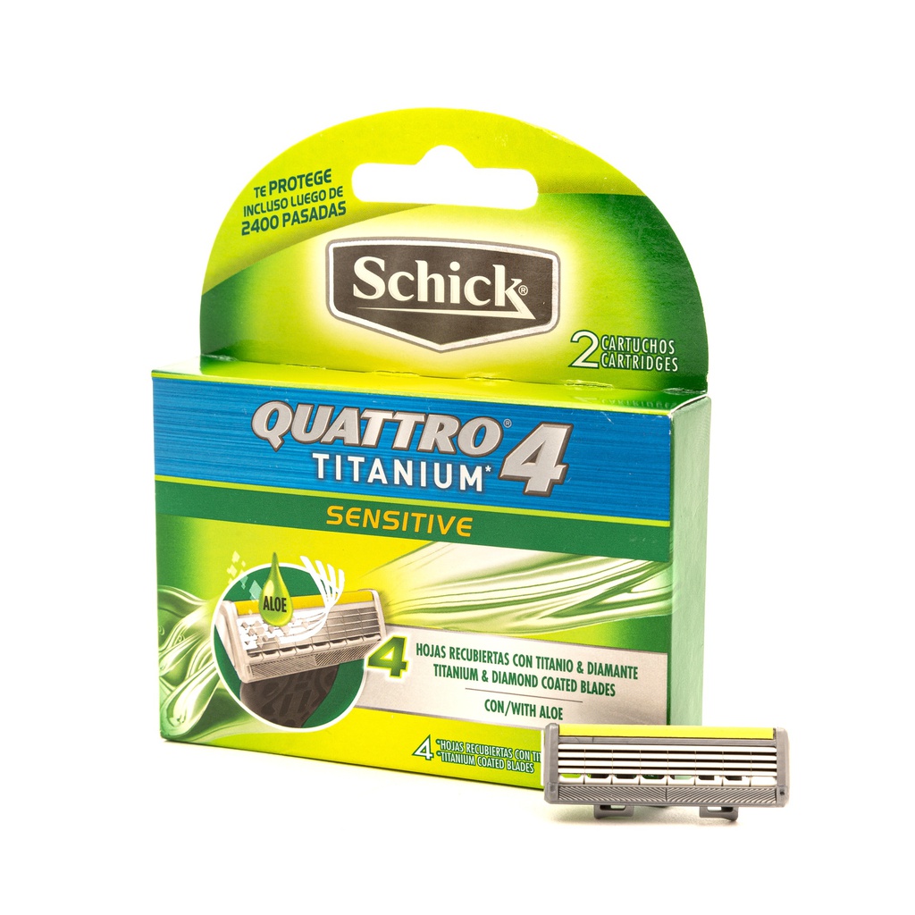 Repuesto Schick Titanium Sensitive x2